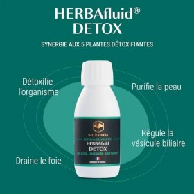 Naturathéra HERBAFLUID DÉTOX - Complément Alimentaire Naturel Détox Drainant Minceur, à base de plantes - 125 ml - Fabriqué e