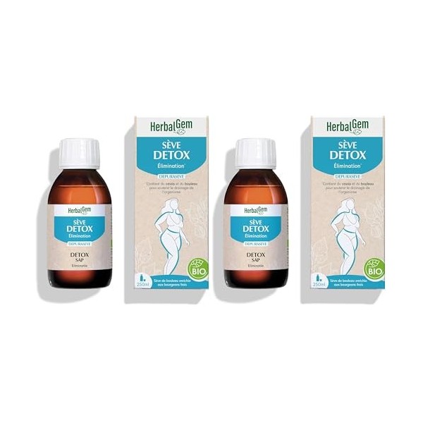 HerbalGem - Depurasève - Détox - À Base De Sève De Bouleau Fraîche - Enrichi Aux Bourgeons De Bouleau Et Cassis - Certifié Bi...