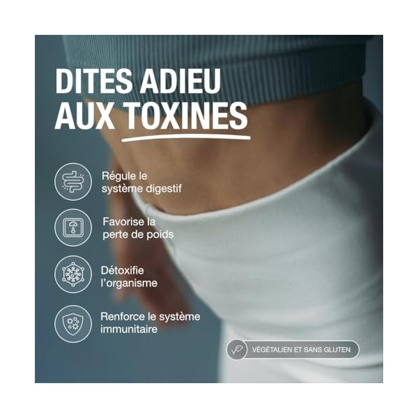 Détox minceur Puissant et Rapid - Detox Foie, Intestin & Colon - Draineur - Améliorez votre digestion et éliminez les toxines