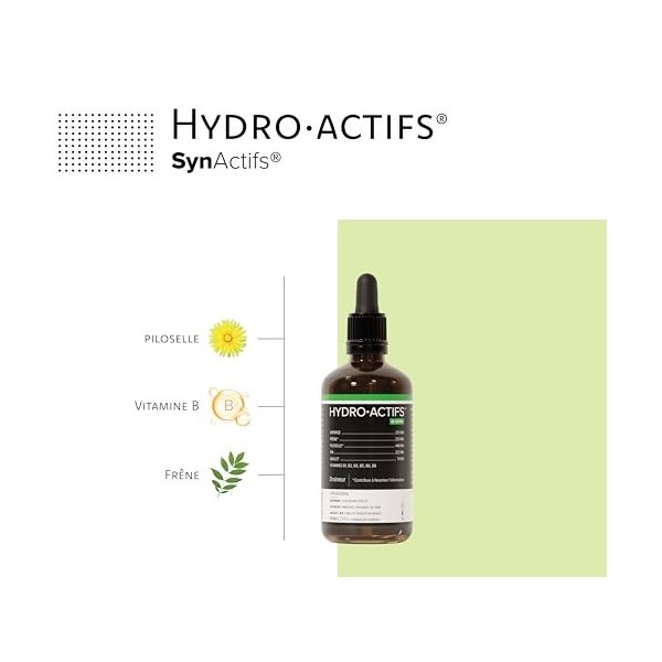 Hydroactifs - Saveur Fruits Rouge - Draineur, Circulation Sanguine - Vitamines B, Frêne, Pin Maritime - Cure 16 Jours