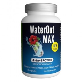 Capsules Slimmium WaterOut MAX à lextrait dhibiscus, dortie, de magnésium et de poivre noir - approvisionnement pour 30 jo