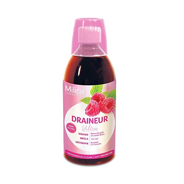 Milical - Draineur Ultra Gout Framboise 500ml Milical
