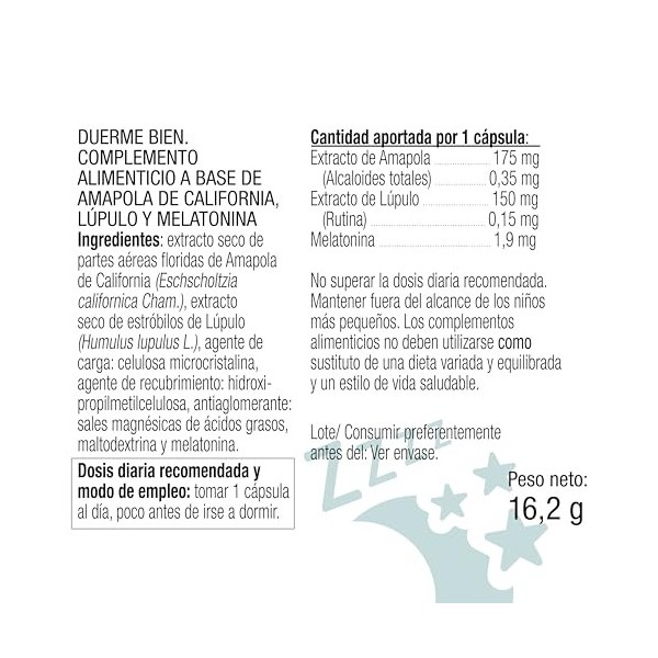 DUERME BIEN 30 cap VEGAN – contribue au fonctionnement normal de l’organisme au quotidien, complément complet proposé en gélu