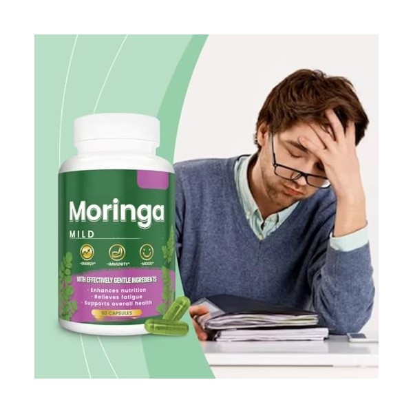 Moringa, 90 unités, feuille pure de Moringa Oleifera, avec vitamines et acides aminés,1PCS Diurétiques