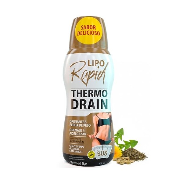 DIETMED LIPORAPID THERMODRAIN 600ml. – produit multifonction à large champ d’application, s’intègre facilement dans une routi