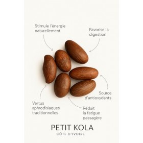 Le Petit Noix de Cola, 200g, Aphrodisiaque Naturel de Côte dIvoire, Super-aliment Bio Africain, Vegan Sans Additifs