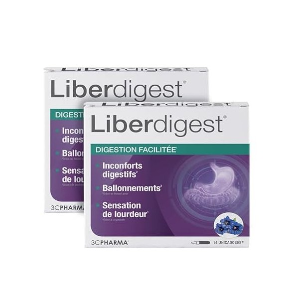 LIBERDIGEST | Complément Digestif aux Extraits Naturels | Ballonnements, Inconforts Digestifs et Lourdeur | Format Unicadose 