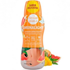 DIETMED Drenalight Ventre Plat - Solution orale 600 ML - Orange Rouge Moro 400 MG - Guarana 300 MG et Café Vert 300 MG - Orth