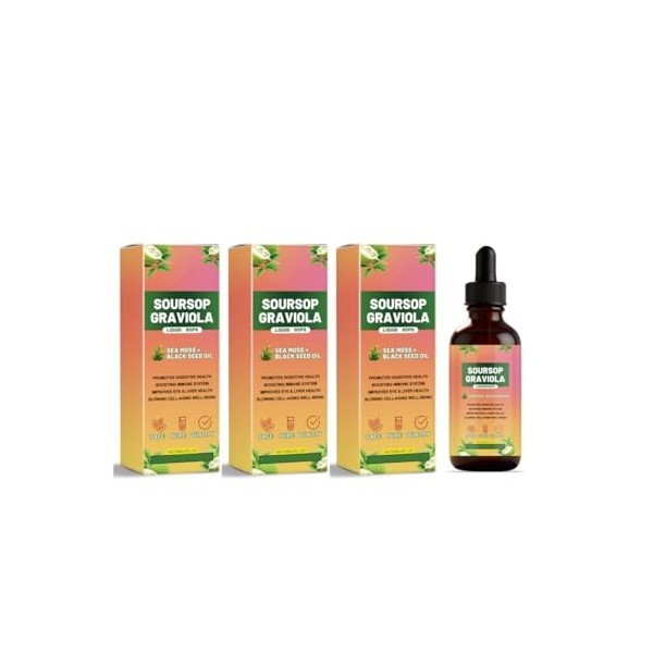 Élixir Amer au Corossol | Soutien Immunité, Digestion, Peau & Sommeil | Vegan, Sans OGM | 60 ml,1pcs Diurétiques