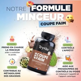 Coupe Faim | Perte De Poids Rapide et Efficace | Coupe Faim Puissant et Efficace | Minceur Perte de Poids Rapidement | TRYVIT