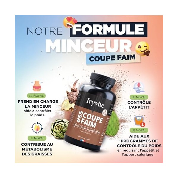 Coupe Faim | Perte De Poids Rapide et Efficace | Coupe Faim Puissant et Efficace | Minceur Perte de Poids Rapidement | TRYVIT