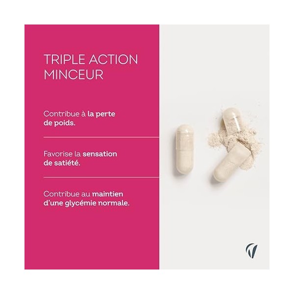 Vitavea Bien-être - Coupe Faim Konjac Caroube & Chrome – Complément Alimentaire Minceur – Perte de Poids & Satiété – Régulati