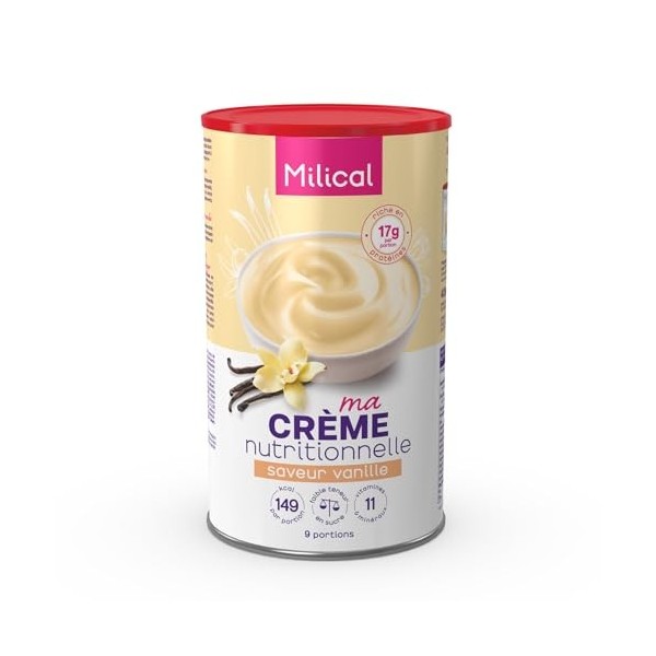 Crème Nutritionnelle Diététique | Pot de 405g | Perte de Poids | Hyperprotéinée et Hypocalorique | Laboratoire Milical Vanil ...