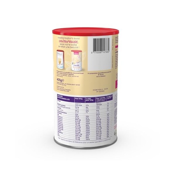 Crème Nutritionnelle Diététique | Pot de 405g | Perte de Poids | Hyperprotéinée et Hypocalorique | Laboratoire Milical Vanil ...