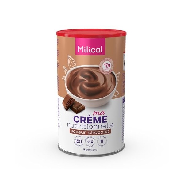 Crème Nutritionnelle Diététique | Pot de 405g | Perte de Poids | Hyperprotéinée et Hypocalorique | Laboratoire Milical Vanil ...