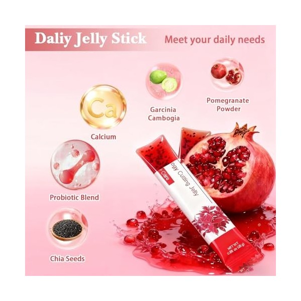 Coleology Coupe-Gelée, Saveur Grenade, Peau Radieuse, Détox & Quotidien,2pcs