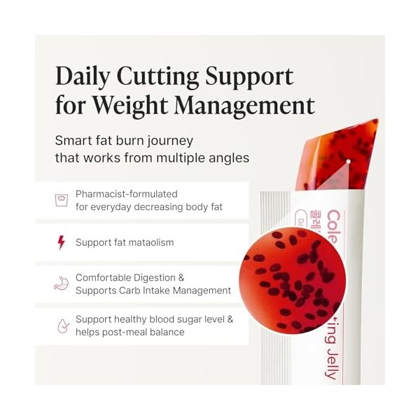 Coleology Cutting Jelly – Soutient le coupe-faim, stimule le métabolisme et contrôle les fringales 2 