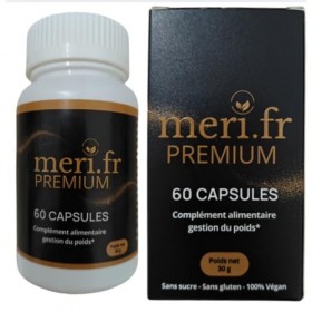 Meri.fr PREMIUM – Nouvelle Formule Efficace à la L-Carnitine | 60 Gélules Naturelles | Aide au Contrôle de l’Appétit & Métabo