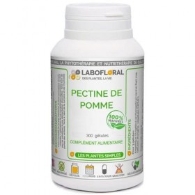 Pectine de pomme Labofloral 300 gélules dosées à 300 mg - Complément alimentaire - Minceur, coupe-faim - Fabriqué en france