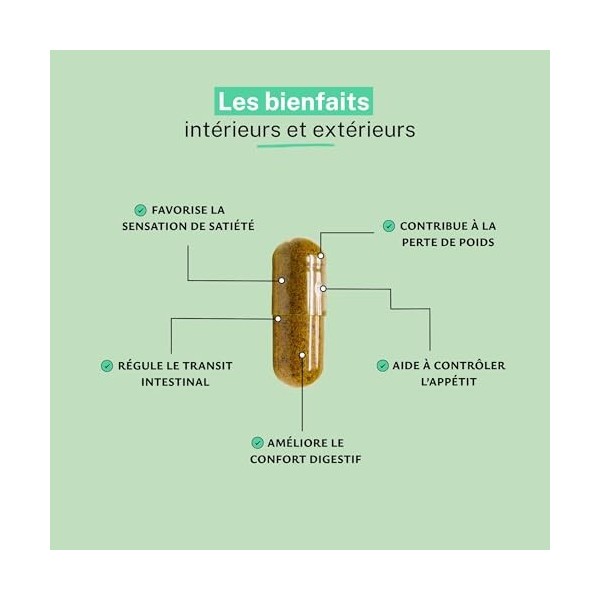 Konjac 120 Gélules – Rhizome Naturel Riche en Fibres, Favorise la Satiété et l’Équilibre Alimentaire, Idéal pour Accompagner 