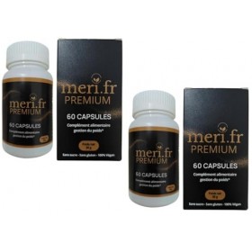 Meri.fr PREMIUM – Nouvelle Formule Efficace à la L-Carnitine |2 x 60 Gélules Naturelles | Aide au Contrôle de l’Appétit & Mét...