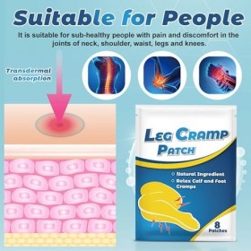 Patchs en relief pour crampes dans les jambes - Soulagement apaisant et apaisant des crampes aux jambes - Patchs pénétrants p