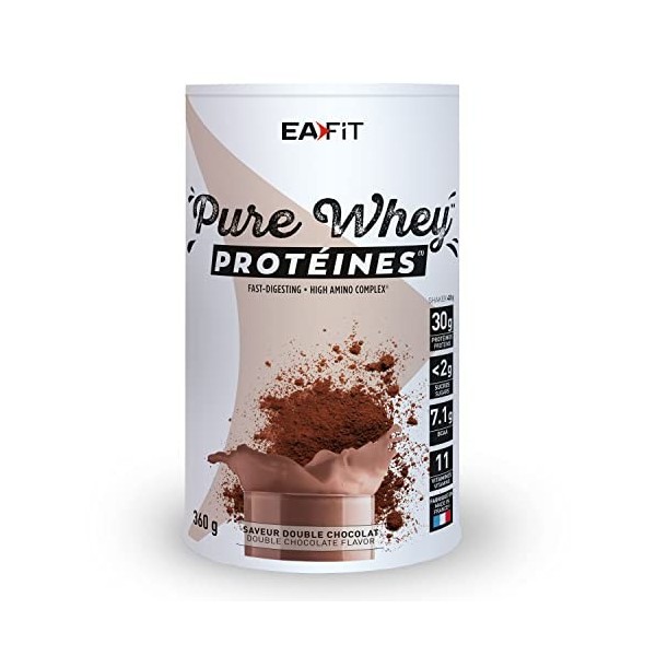 Eafit Shaker Protéine 400 ml Sans BPA – Gradué avec Mélangeur en Acier – Whey Protein, Pre Workout, Creatine – Plastique Anti...