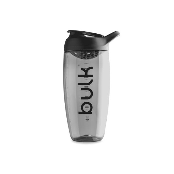 Bulk x Promixx Pursuit Ecozen Shaker | Noir | 700ml | Écologique & Résistant aux Chocs | Couvercle Étanche | Agitateur Snap-F