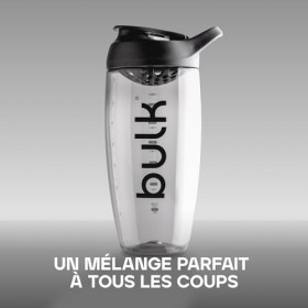 Bulk x Promixx Pursuit Ecozen Shaker | Noir | 700ml | Écologique & Résistant aux Chocs | Couvercle Étanche | Agitateur Snap-F