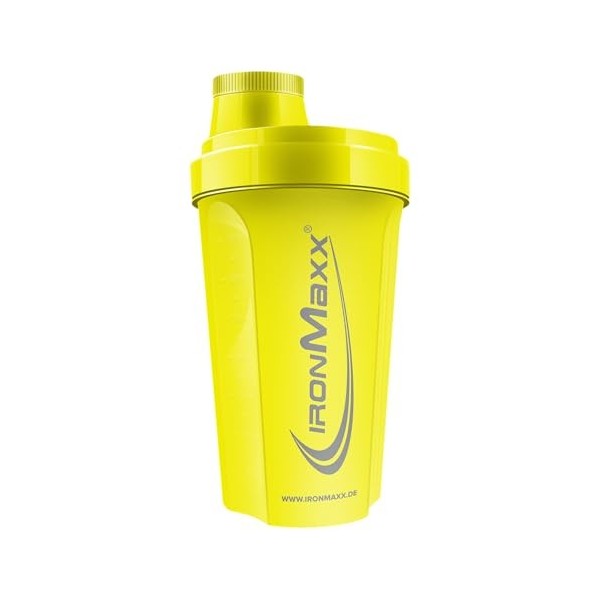 IronMaxx Shaker Protéine Jaune Killer 700 ml – Anti-fuite avec passoire et graduation précise sans BPA accessoire pratique po
