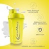 IronMaxx Shaker Protéine Jaune Killer 700 ml – Anti-fuite avec passoire et graduation précise sans BPA accessoire pratique po