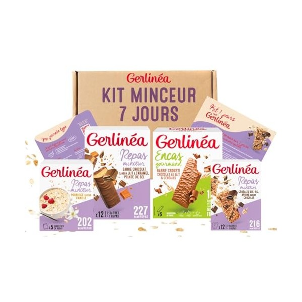 GERLINÉA – Barre Repas Crunchy Chocolat au Lait Cacahuète – Substitut de Repas Minceur Protéiné – Moins de 240 Kcal – Fabriqu...