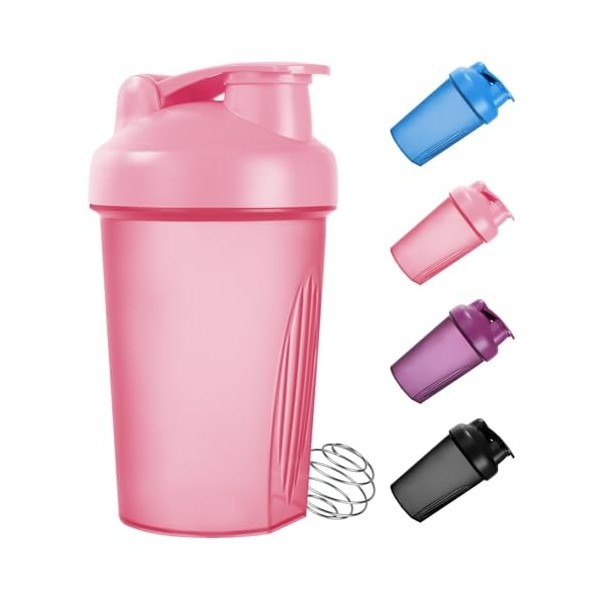 Fefod Shaker Protéiné de 400ml, 1PCS Shaker à protéines avec Mixing Balle, Bouteille shaker de protéines pour Boisson Protéin...