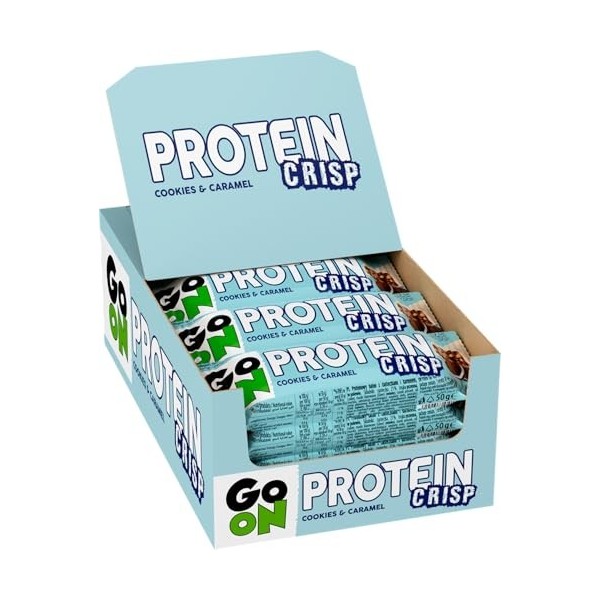 Go On Nutrition | Boîte Protein Crisp Bar 24x50g | Barres protéinées | Barre protéinée avec une texture croquante - Peanut A...