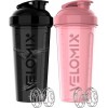 VELOMIX - Lot de 2 bouteilles shaker protéinées de 800 ml pour mélanges protéinés – 2 fouets métalliques | Gobelets anti-fuit