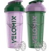 VELOMIX - Lot de 2 bouteilles shaker protéinées de 800 ml pour mélanges protéinés – 2 fouets métalliques | Gobelets anti-fuit
