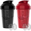 VELOMIX - Lot de 2 bouteilles shaker protéinées de 591 ml pour mélanges protéinés – 2 fouets métalliques | Gobelets anti-fuit