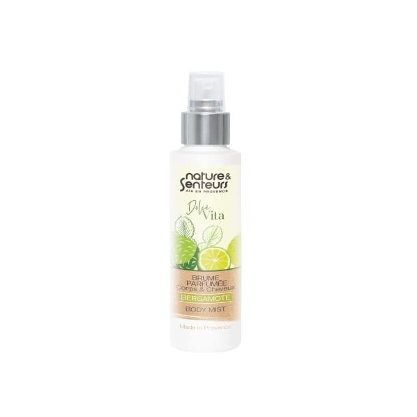 Brume parfumée Dolce Vita dItalie à la bergamote, citron et musc 100 ml ● Pour corps et cheveux hydratants ● Convient à tous