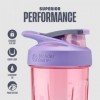 BlenderBottle Strada Shaker Cup parfait pour les milkshakes protéinés et le pré-entraînement, 710 ml, violet Amaigrissement e...