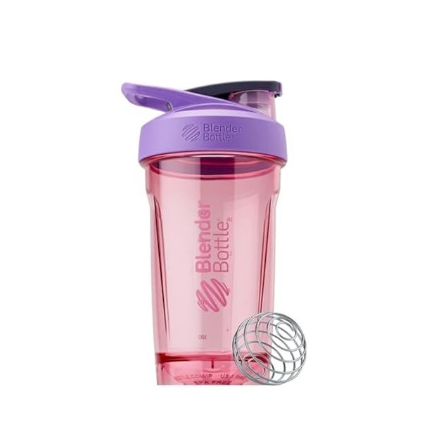 BlenderBottle Strada Shaker Cup parfait pour les milkshakes protéinés et le pré-entraînement, 710 ml, violet Amaigrissement e...