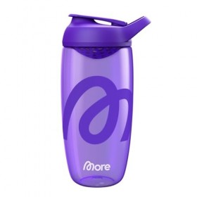 More Shaker haut de gamme, 700 ml, violet, passoire mélangeuse intégrée, avec plastique Ecozen de qualité supérieure
