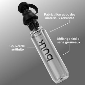 Bulk x Promixx Form Ecozen Hybrid Bouteille | 700ml | Shaker Robuste & Étanche | Agitateur Snap-Fit pour Mélange Lisse | Pour