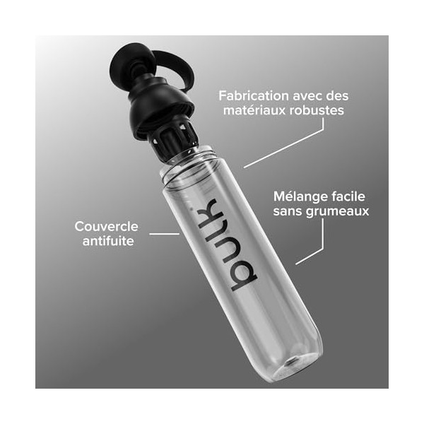 Bulk x Promixx Form Ecozen Hybrid Bouteille | 700ml | Shaker Robuste & Étanche | Agitateur Snap-Fit pour Mélange Lisse | Pour