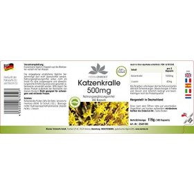 Liane du Prérou 500 mg - 180 gélules - Uña De Gato - Griffes de chat | Herba Direkt - Qualité des pharmacies allemandes