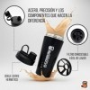 FitnessZone Shaker de protéines en acier inoxydable 750 ml – Bouteille de protéines anti-déversement, fermeture hermétique, f