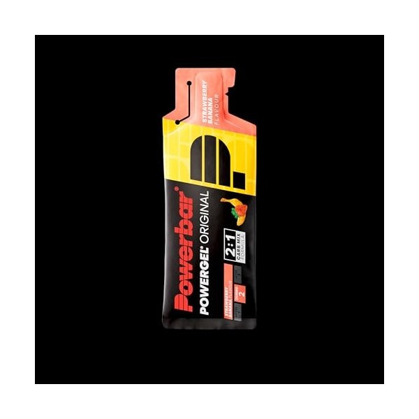 Powerbar - PowerGel Original - Strawberry-Banana - 24x41g - Gel énergétique riche en glucides - Sodium - Sans caféine Amaigri...