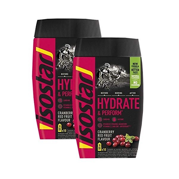 Isostar Hydrate & Perform Iso Drink - 400 g de poudre de boisson isotonique - poudre délectrolyte pour soutenir la performan ...