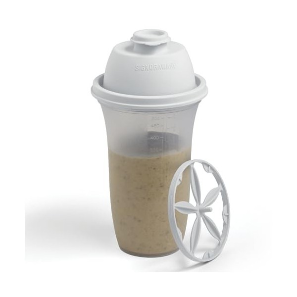 SIGNORA WARE Shaker Protéiné de 500ml, pour Boisson Protéinée, Compléments Alimentaires En Poudre, Protéines de Musculation, 
