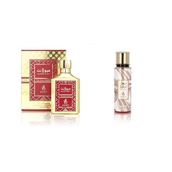 AYAT PERFUMES - Eau de Parfum THE GOLD SERIES 100 ml Senteur Arabian & AYAT PERFUMES - Brume Parfumé MUSK VANILLA 250ml – Mis