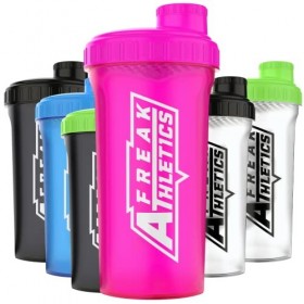 Freak Athletics Shaker de protéines sans BPA 700 ml rose transparent/couvercle rose Amaigrissement et perte de poids